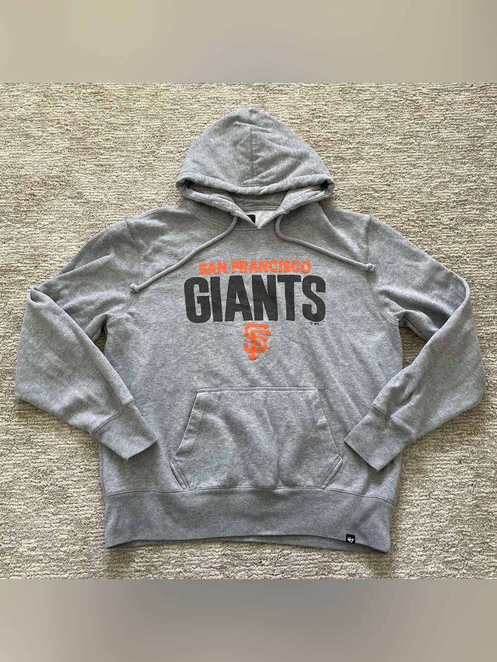 San Francisco Giants Hoodie Mens Large MLB Pullover Sweatshirt ‘47 Brand Gray